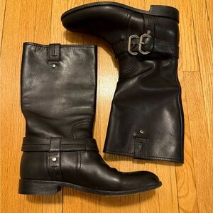 Dior Black Leather Riding Boots